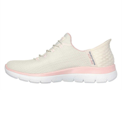 Off White-Pink - Back - Skechers Mens Summits - Diamond Dream Slip-In Casual Shoes