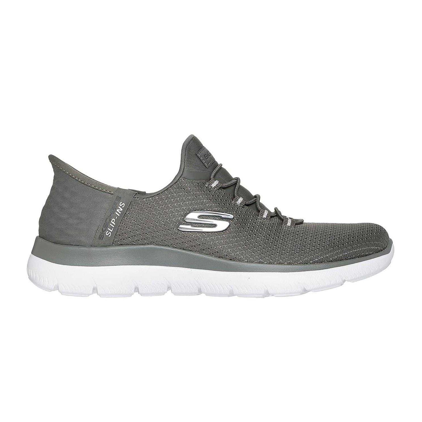 Olive - Front - Skechers Mens Summits - Diamond Dream Slip-In Casual Shoes