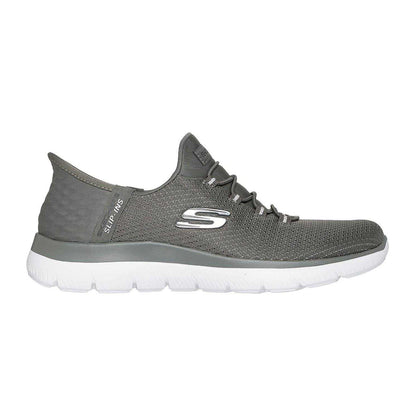 Olive - Front - Skechers Mens Summits - Diamond Dream Slip-In Casual Shoes