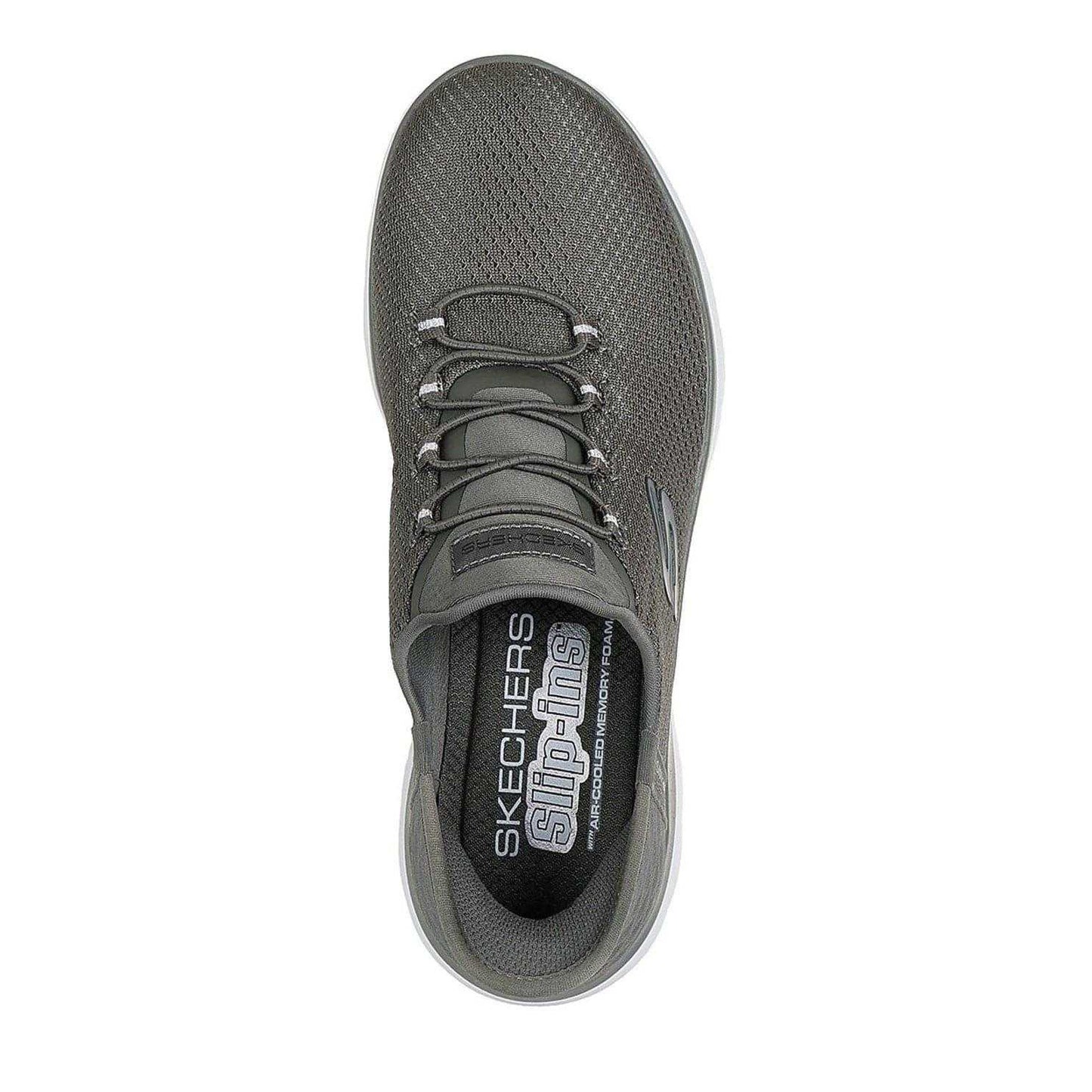 Olive - Side - Skechers Mens Summits - Diamond Dream Slip-In Casual Shoes