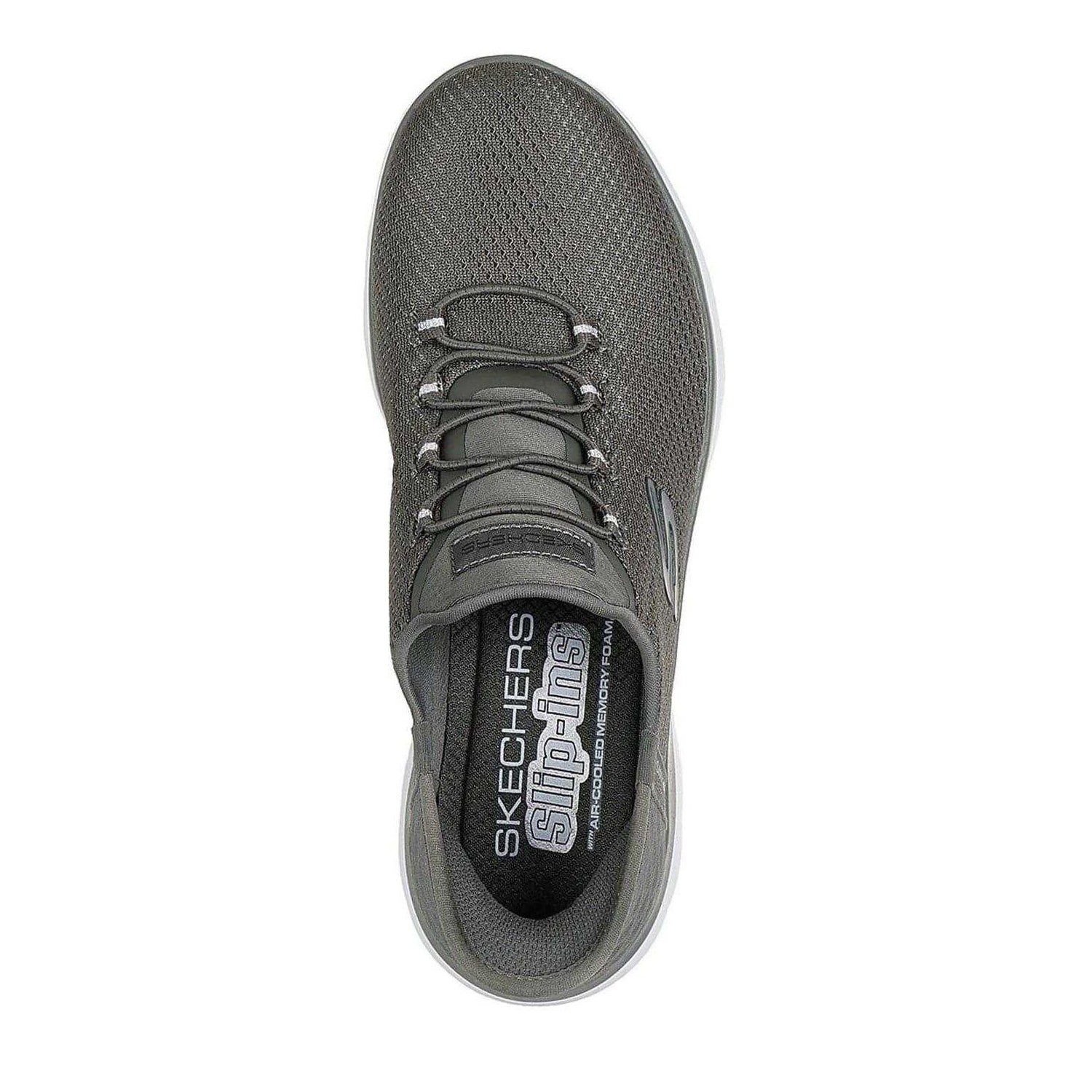 Olive - Side - Skechers Mens Summits - Diamond Dream Slip-In Casual Shoes