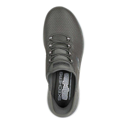 Olive - Side - Skechers Mens Summits - Diamond Dream Slip-In Casual Shoes