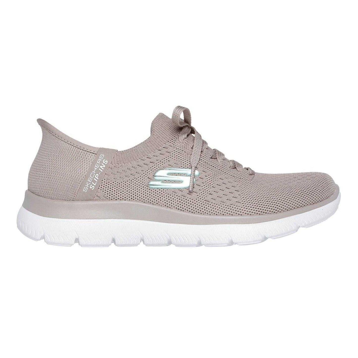 Taupe - Front - Skechers Mens Summits - Diamond Dream Slip-In Casual Shoes