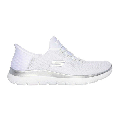 White - Front - Skechers Mens Summits - Diamond Dream Slip-In Casual Shoes