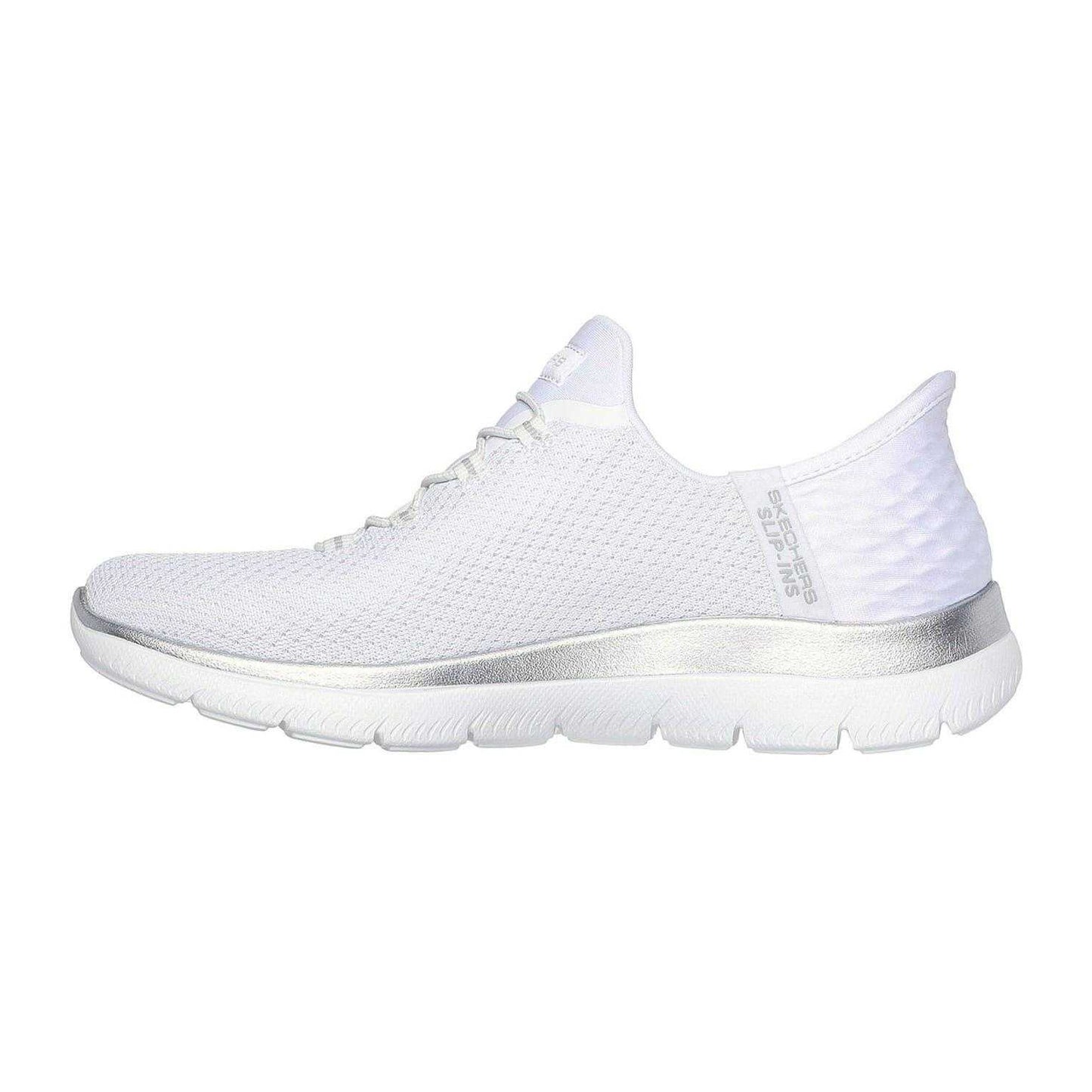 White - Back - Skechers Mens Summits - Diamond Dream Slip-In Casual Shoes