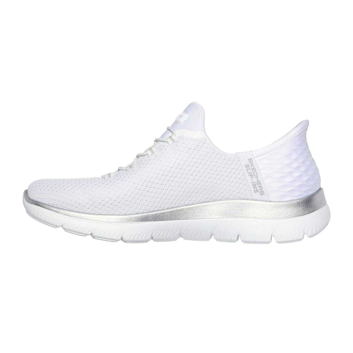 White - Back - Skechers Mens Summits - Diamond Dream Slip-In Casual Shoes