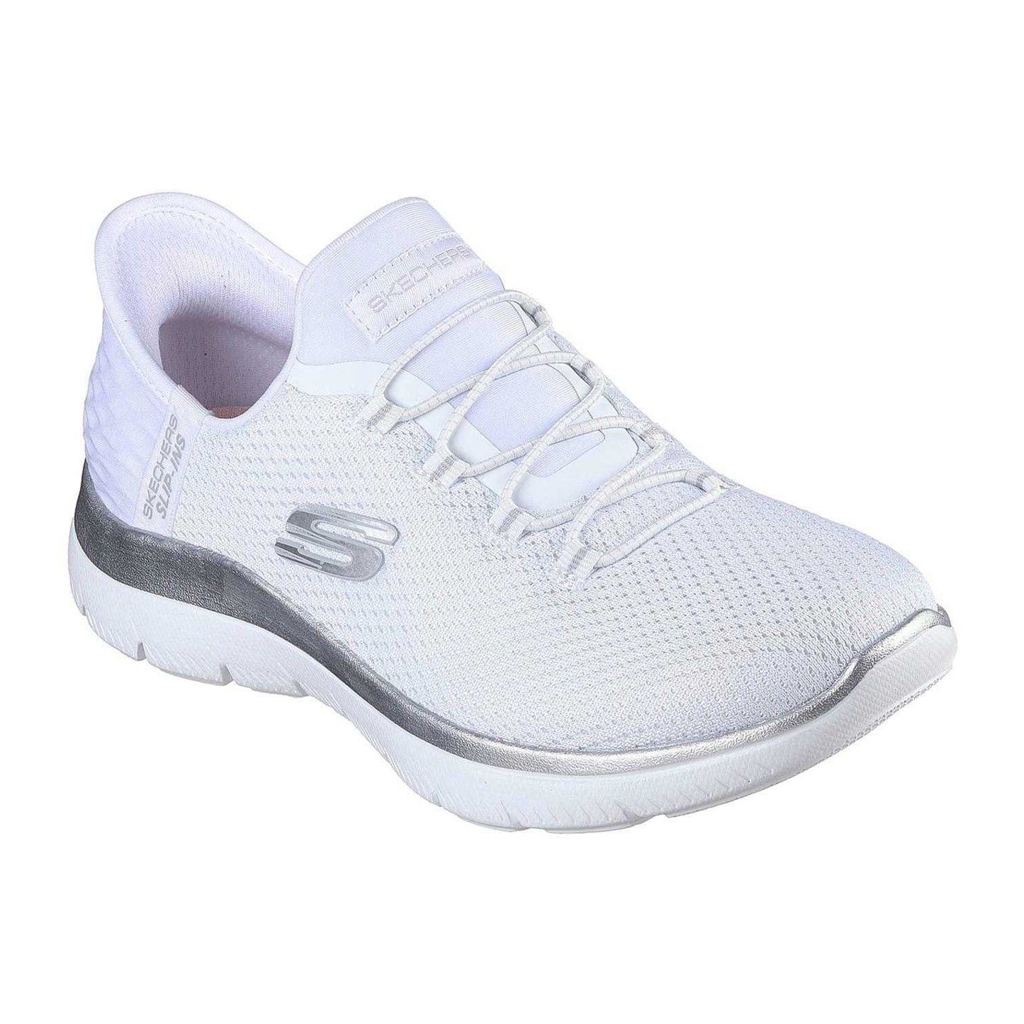 White - Pack Shot - Skechers Mens Summits - Diamond Dream Slip-In Casual Shoes
