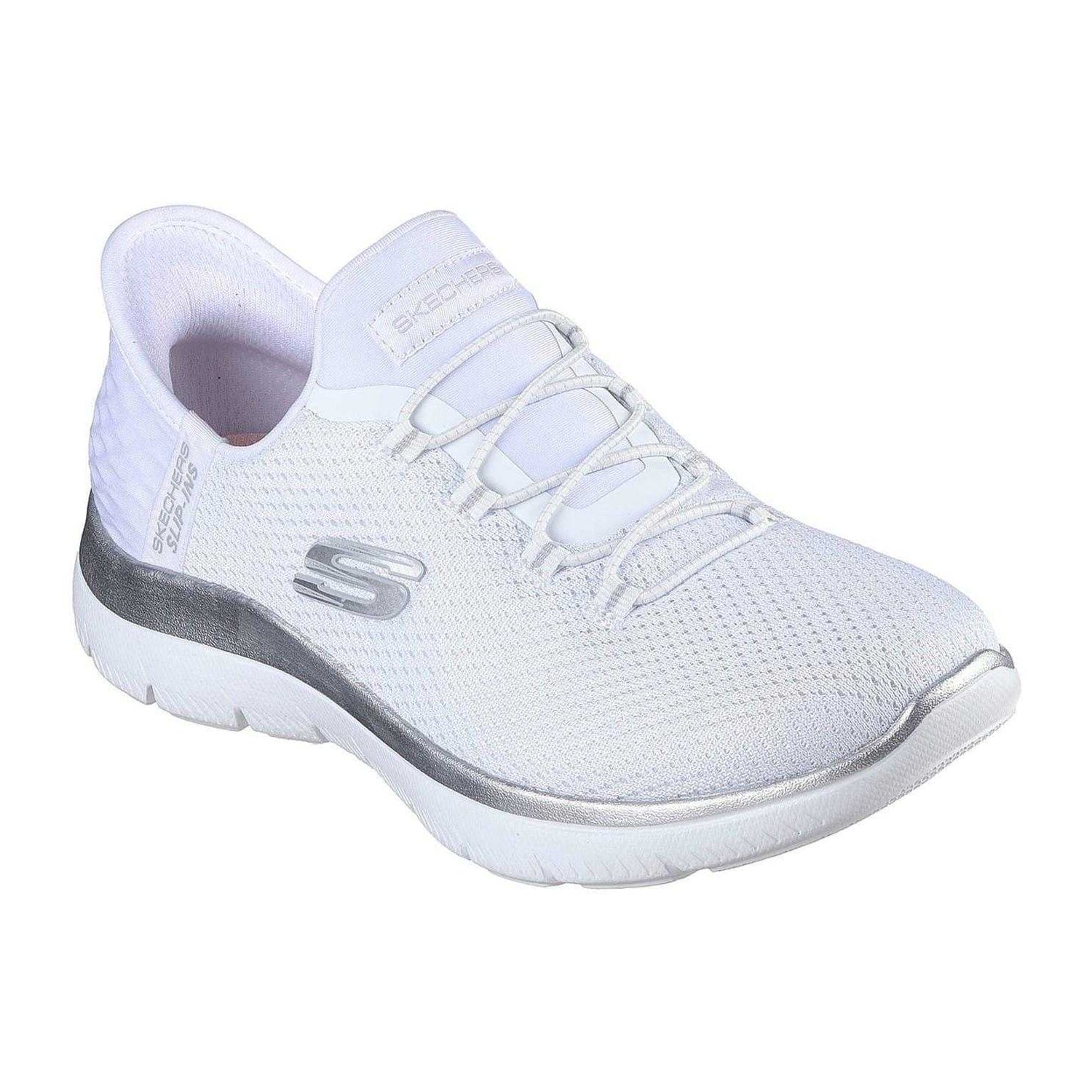 White - Pack Shot - Skechers Mens Summits - Diamond Dream Slip-In Casual Shoes