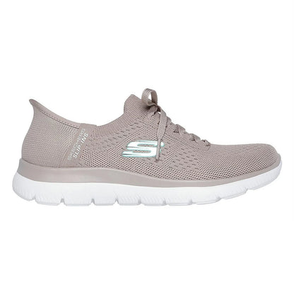 Taupe-Mint - Front - Skechers Mens Summits - Diamond Dream Slip-In Casual Shoes