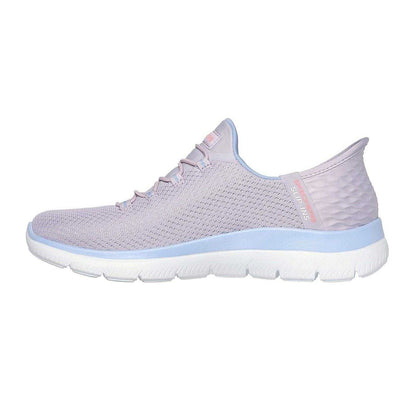 Grey-Lavender - Back - Skechers Mens Summits - Diamond Dream Slip-In Casual Shoes