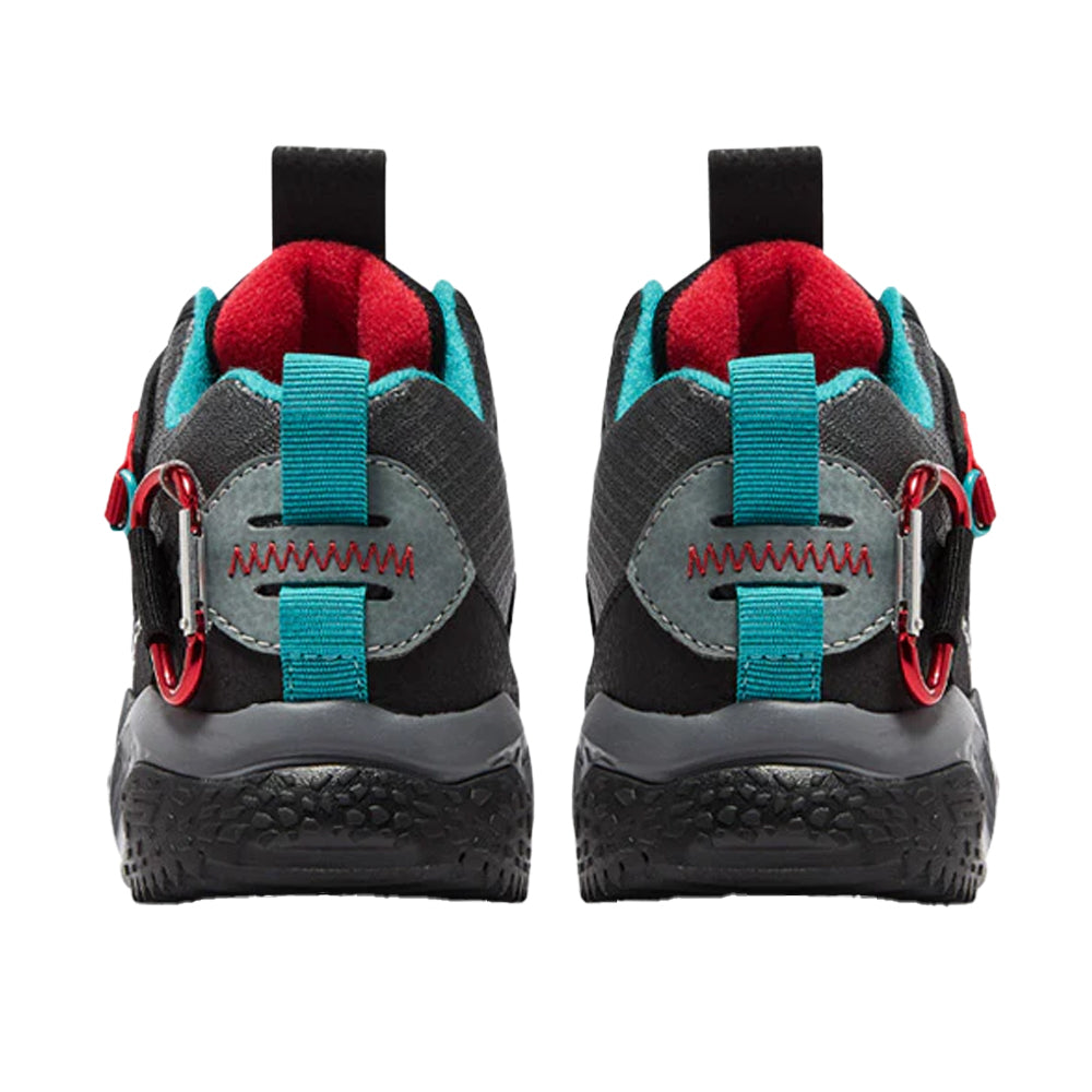 Black-Red - Back - Skechers Boys Velocitrek Water Repellent Walking Shoes