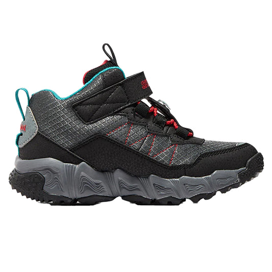 Black-Red - Front - Skechers Boys Velocitrek Water Repellent Walking Shoes