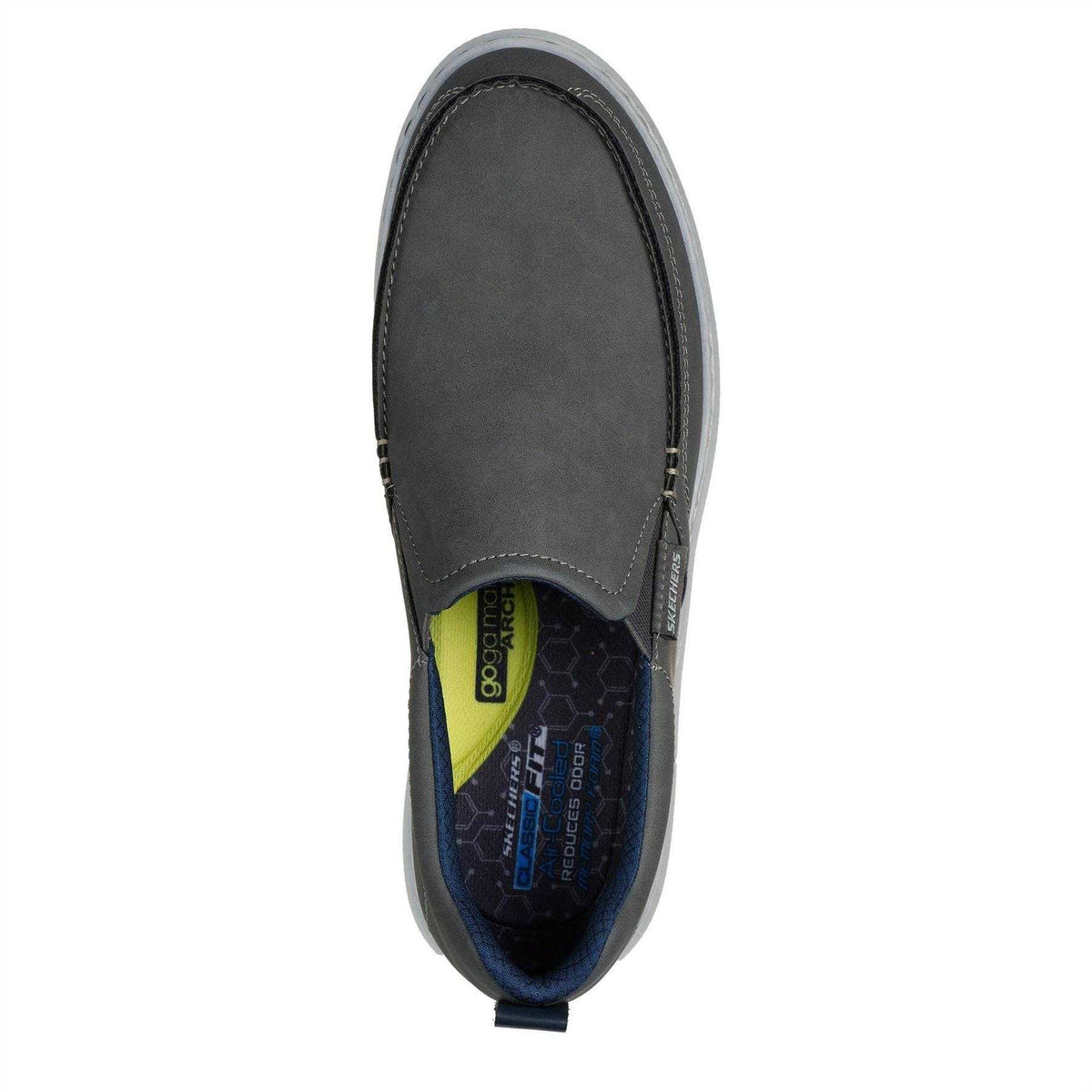 Charcoal - Back - Skechers Mens Pertola Loafers