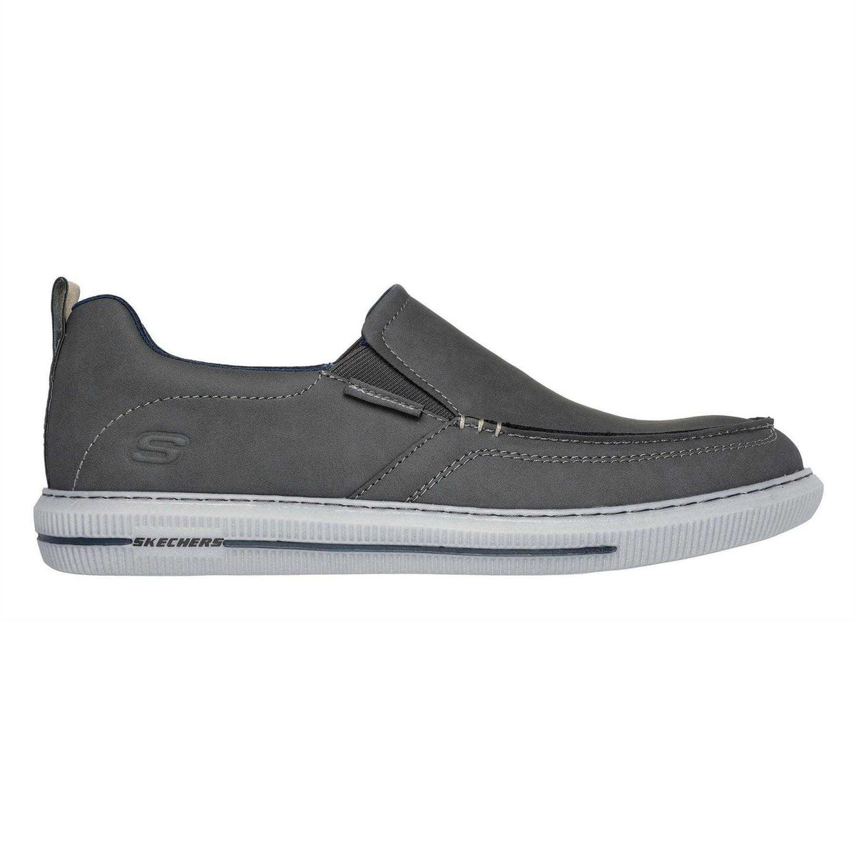 Charcoal - Front - Skechers Mens Pertola Loafers