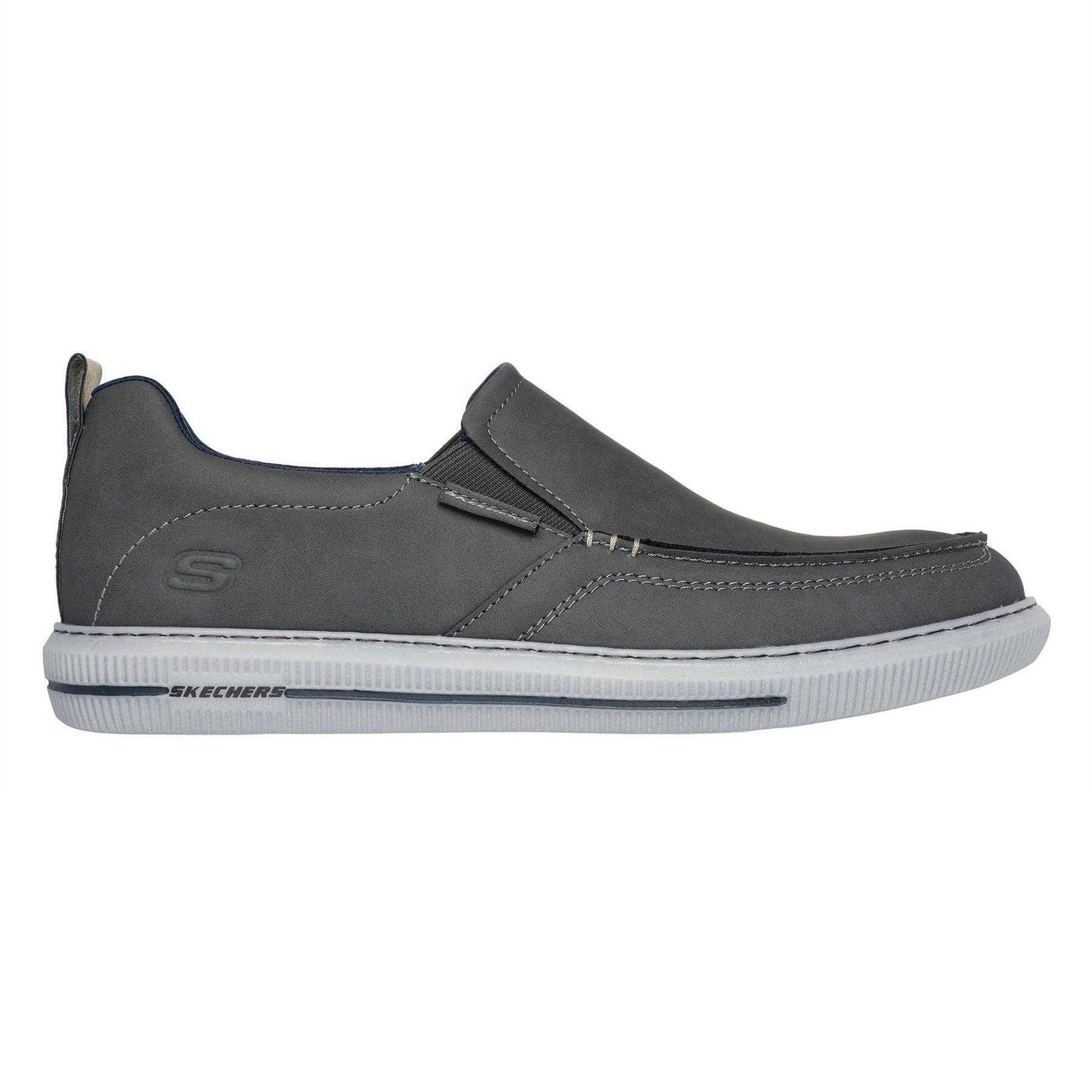 Charcoal - Front - Skechers Mens Pertola Loafers