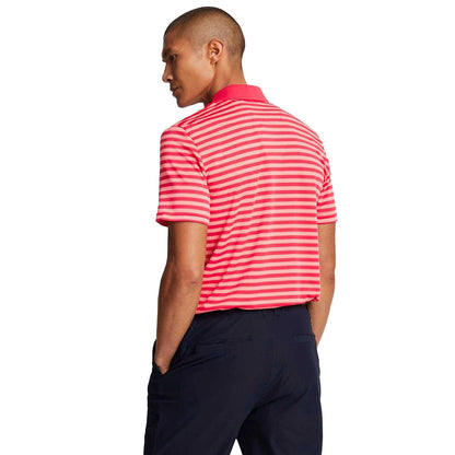 Red - Back - Lyle & Scott Mens Broad Stripe Golf Polo Shirt