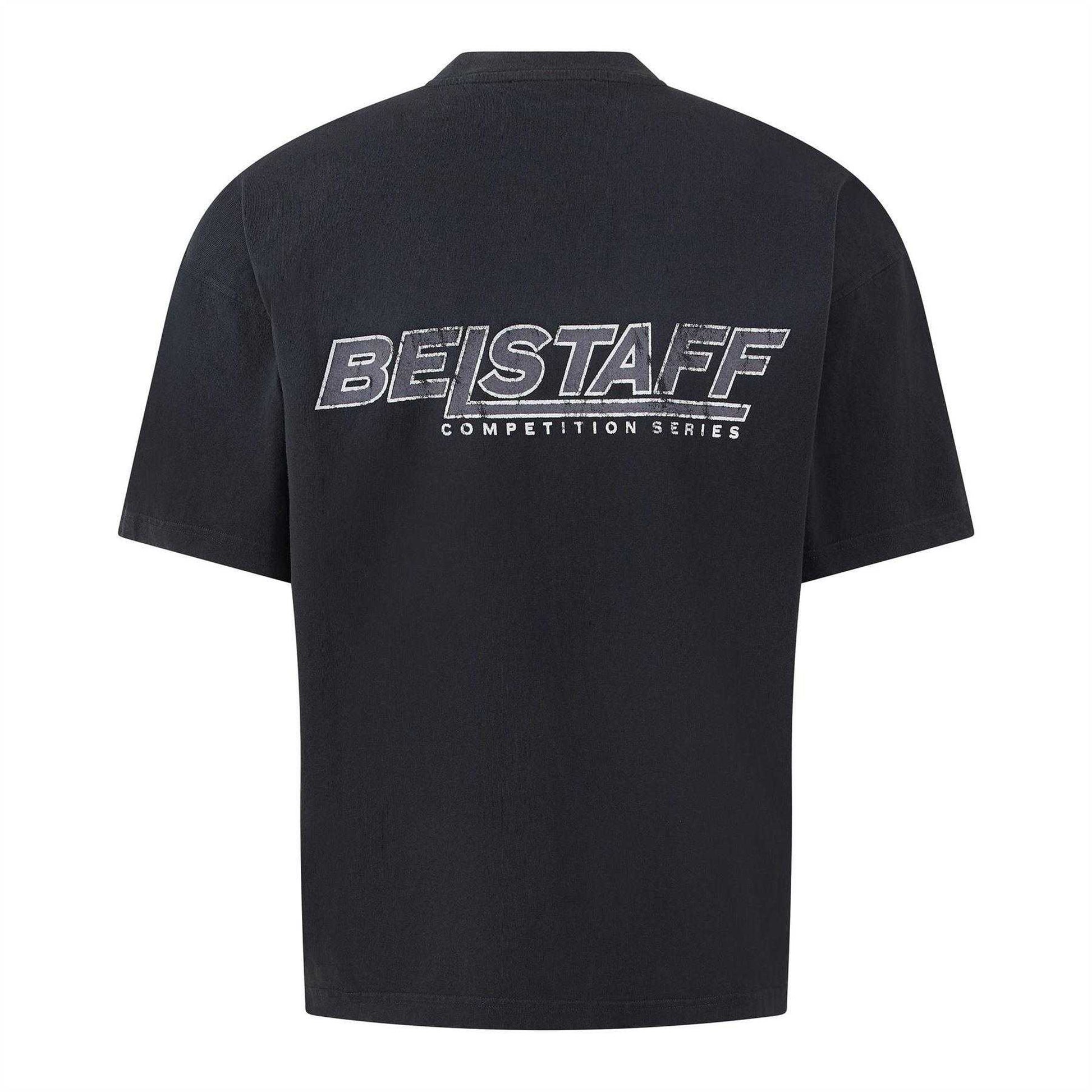 Faded Black - Back - Belstaff Mens Competition T-Shirt