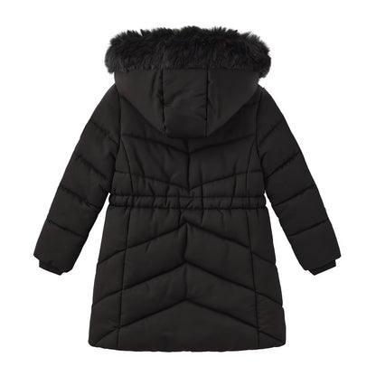 Black - Back - Firetrap Girls Bubble Padded Jacket