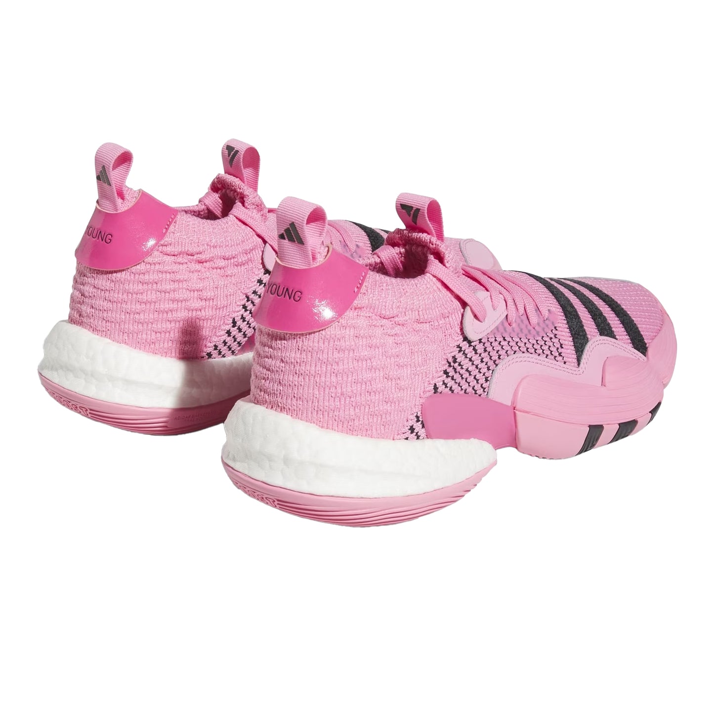 Bliss Pink - Back - Adidas Womens-Ladies Trae Young 2 Lace Up Basketball Shoes