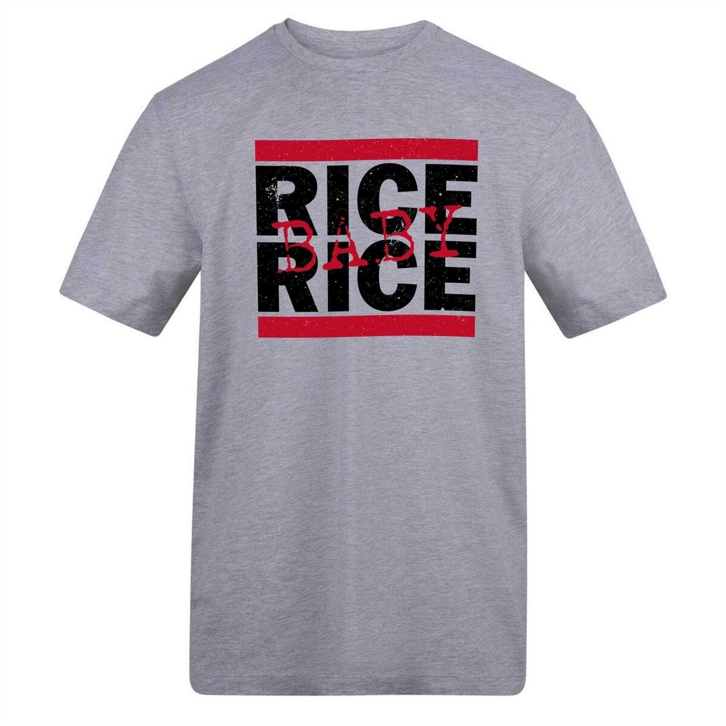 Grey - Front - AWD Mens Rice Rice Baby T-Shirt
