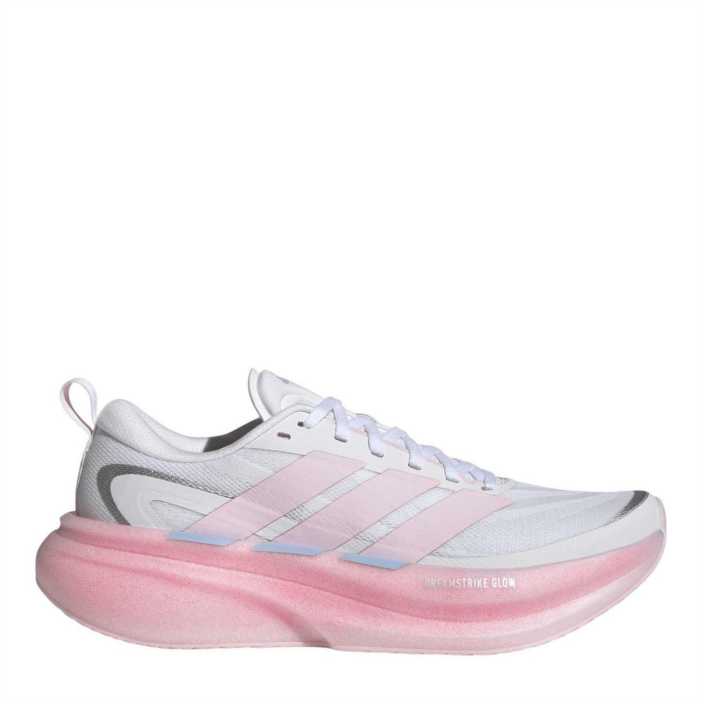 White-Pink - Front - Adidas Womens-Ladies Supernova Glide Shoes