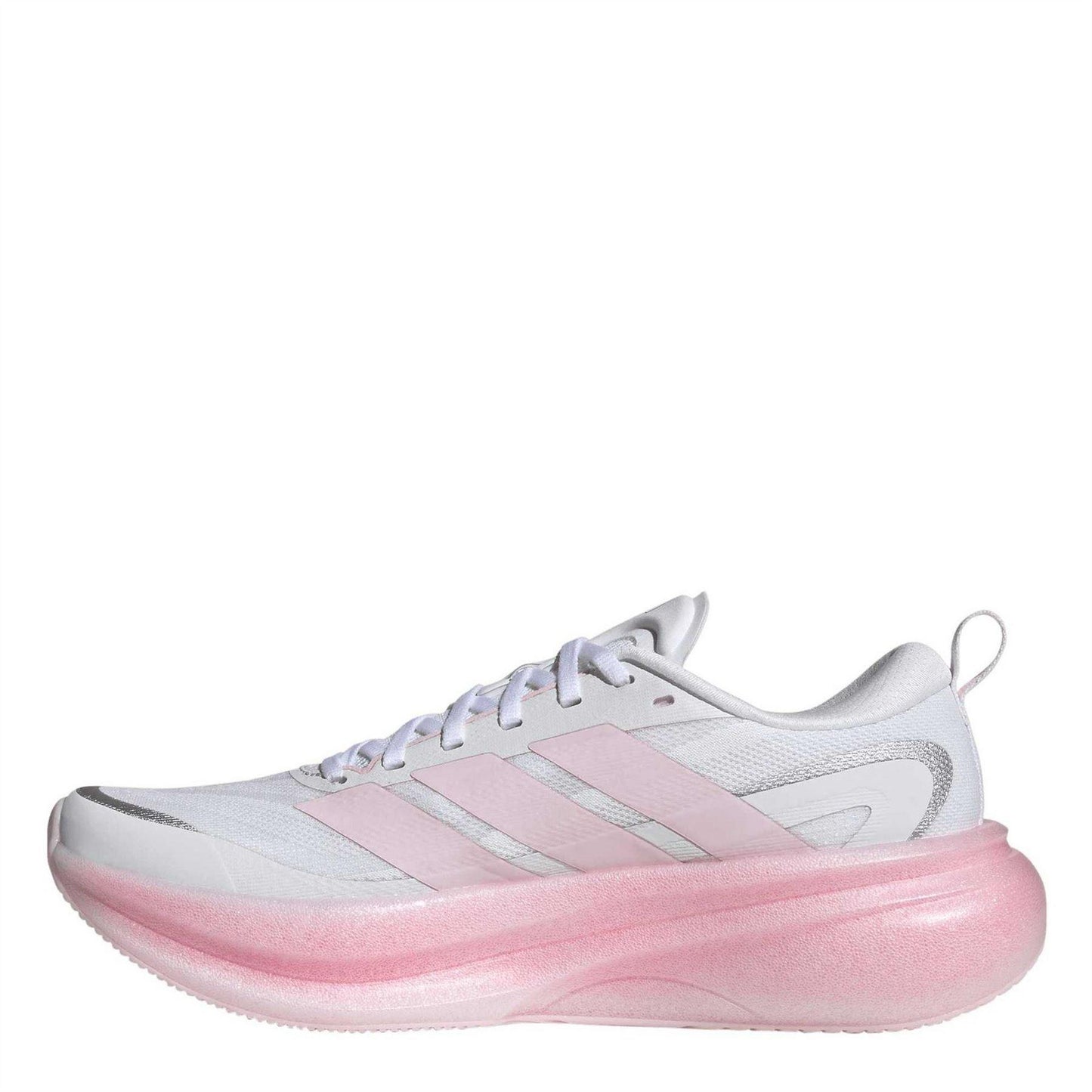 White-Pink - Back - Adidas Womens-Ladies Supernova Glide Shoes