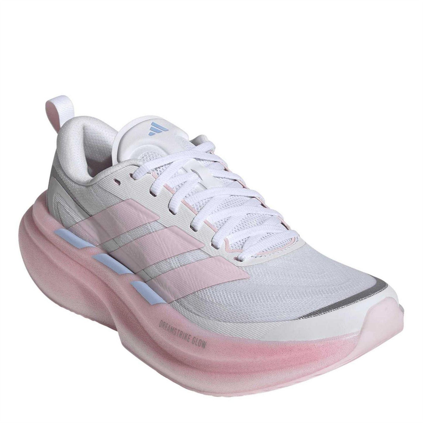 White-Pink - Side - Adidas Womens-Ladies Supernova Glide Shoes