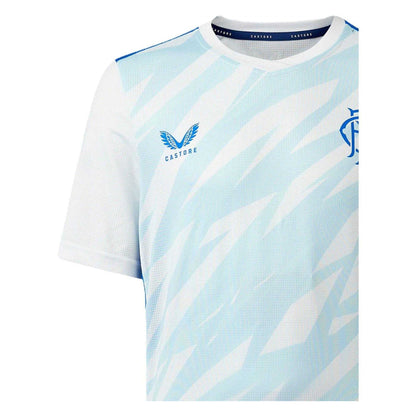 White-Lapis Blue - Side - Castore Childrens-Kids Rangers FC Football Shirt