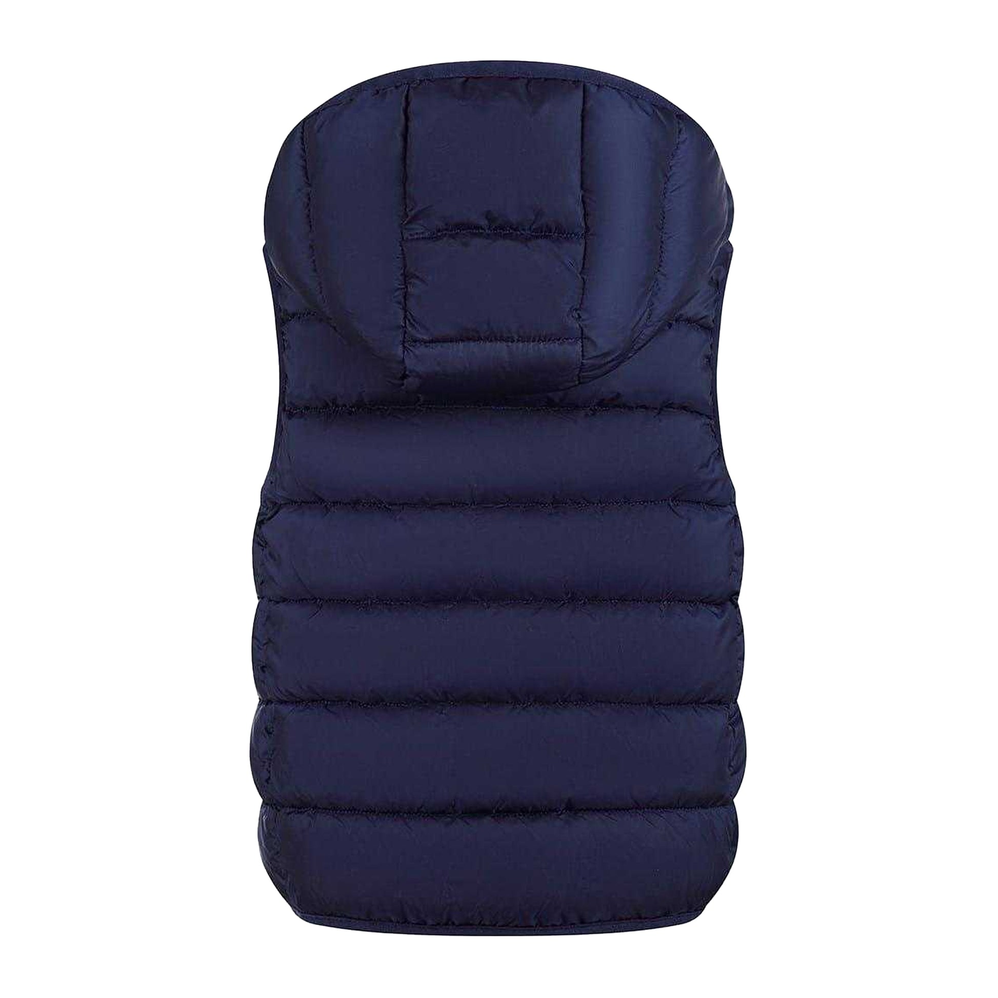 Dark Blue - Back - Minoti Girls Quilted Detachable Hood Gilet