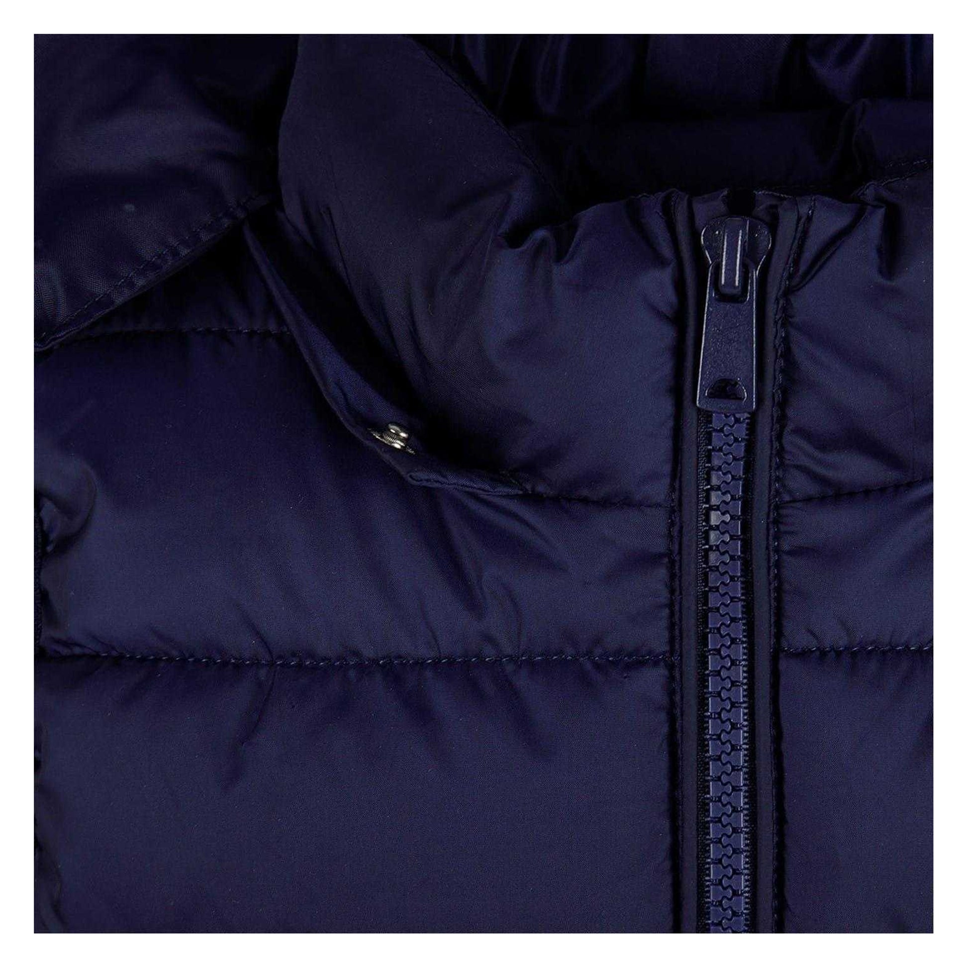 Dark Blue - Lifestyle - Minoti Girls Quilted Detachable Hood Gilet
