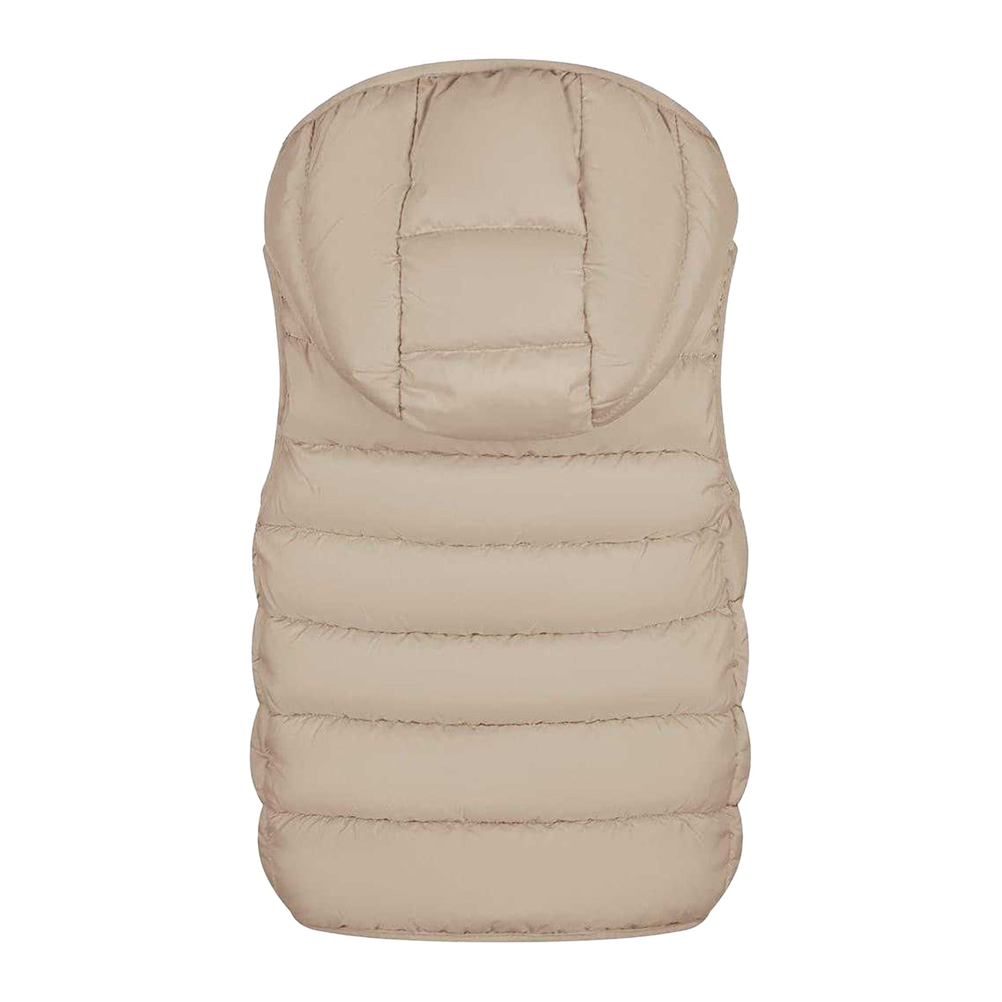 Sand - Back - Minoti Girls Quilted Detachable Hood Gilet
