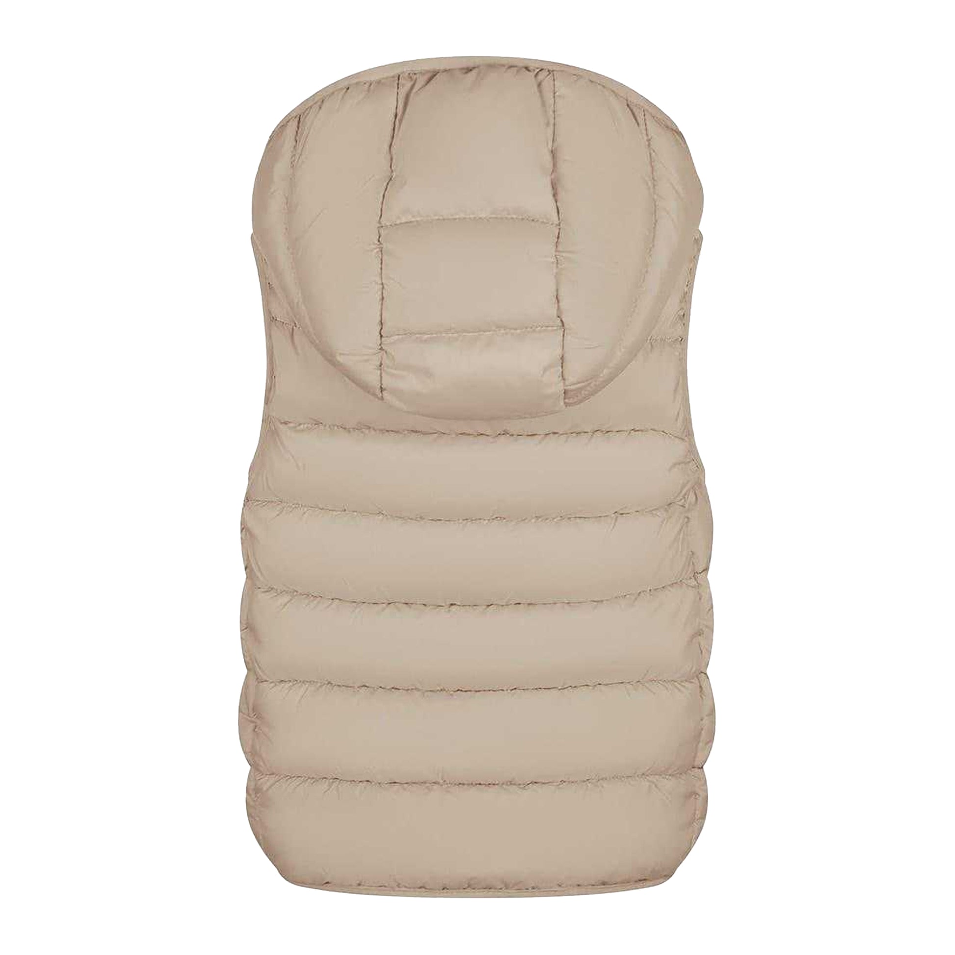 Sand - Back - Minoti Girls Quilted Detachable Hood Gilet