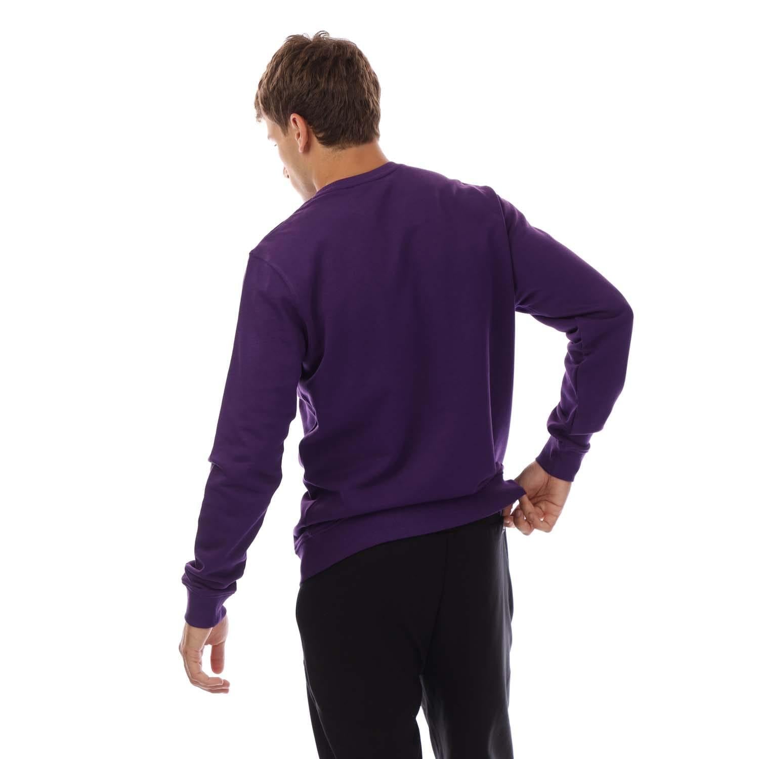 Purple - Side - Lyle & Scott Mens Crew Neck Sweatshirt
