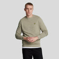 Beige - Front - Lyle & Scott Mens Crew Neck Sweatshirt