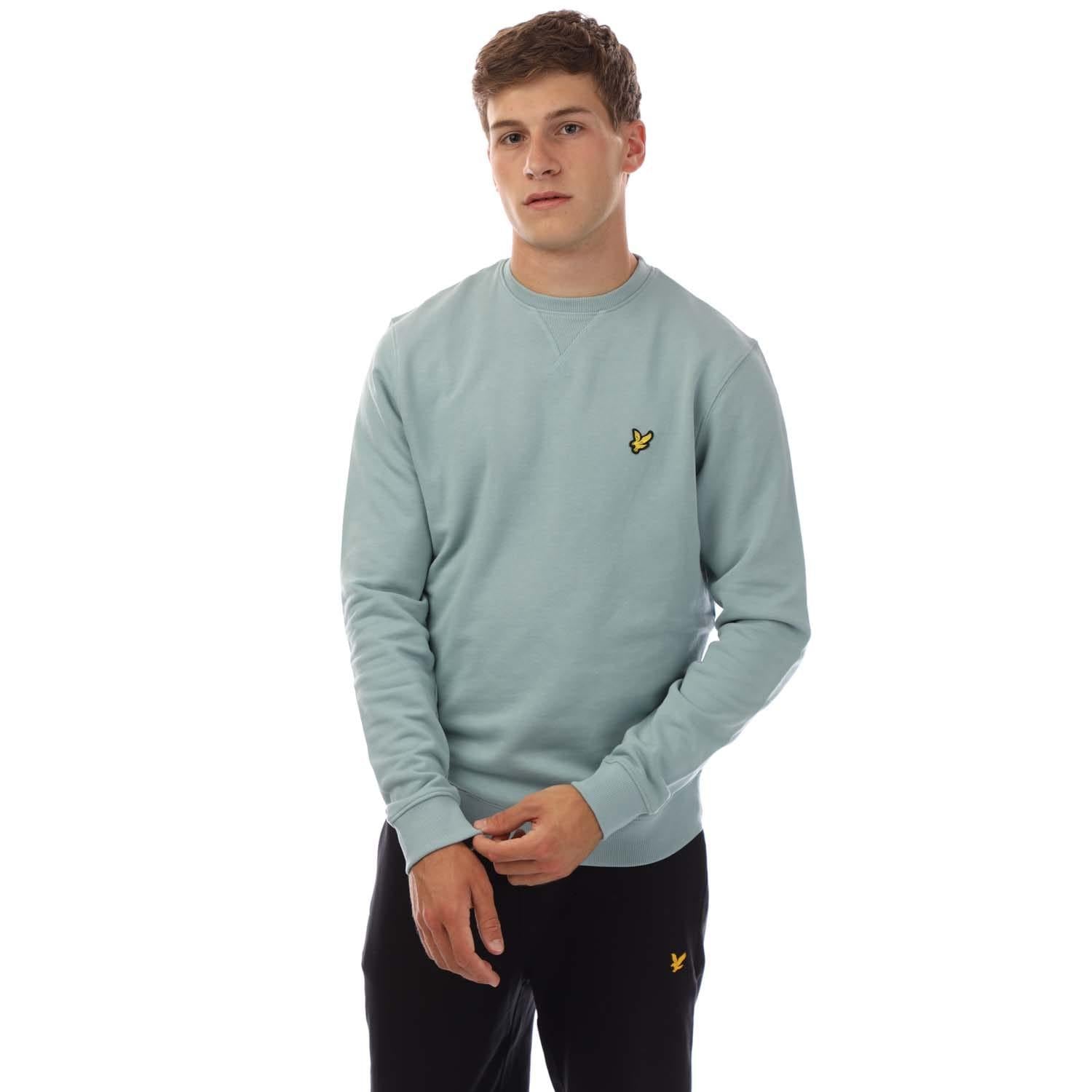 Blue - Pack Shot - Lyle & Scott Mens Crew Neck Sweatshirt