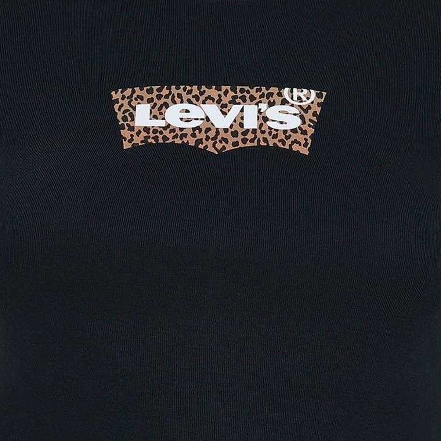 Black - Side - Levis Womens-Ladies Criss-Cross Boxy T-Shirt