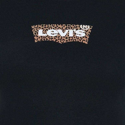Black - Side - Levis Womens-Ladies Criss-Cross Boxy T-Shirt