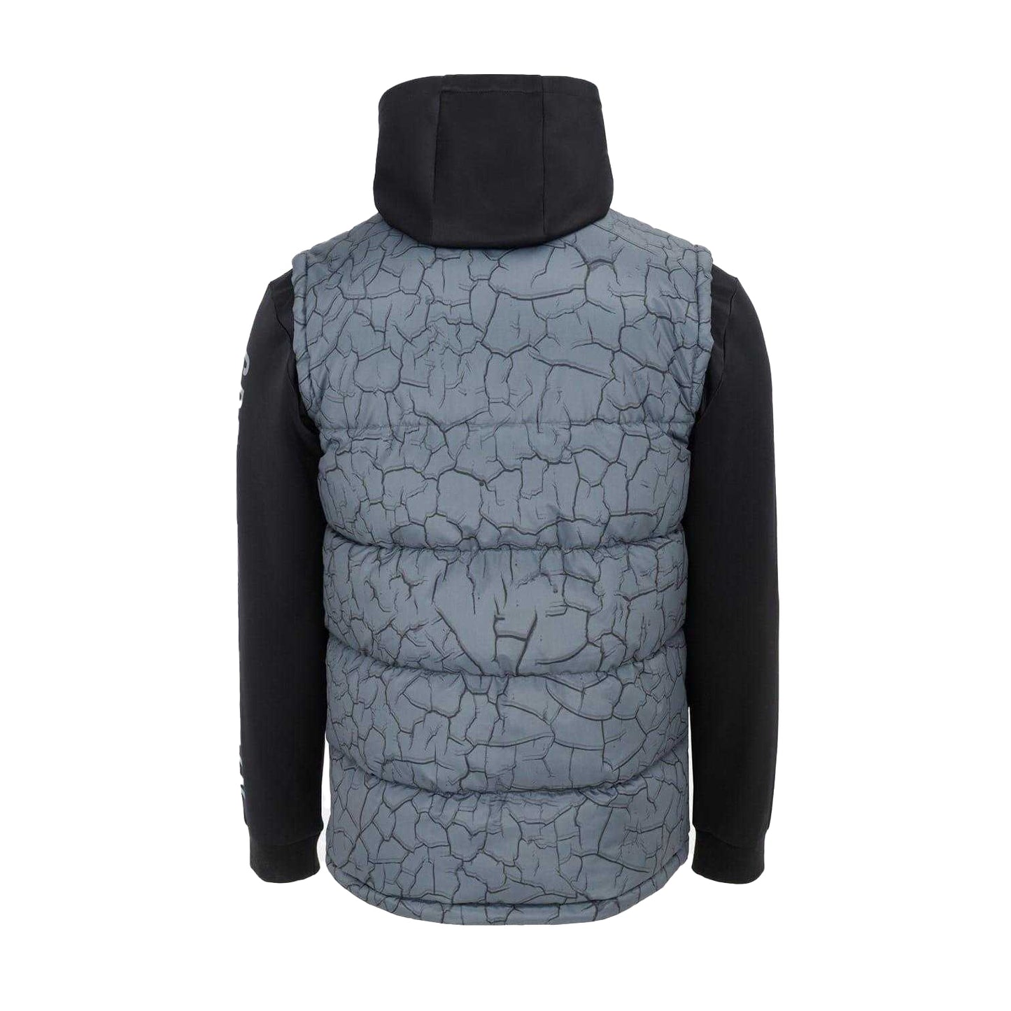 Charcoal - Back - Everlast Mens Cracked Quilted Hybrid Jacket