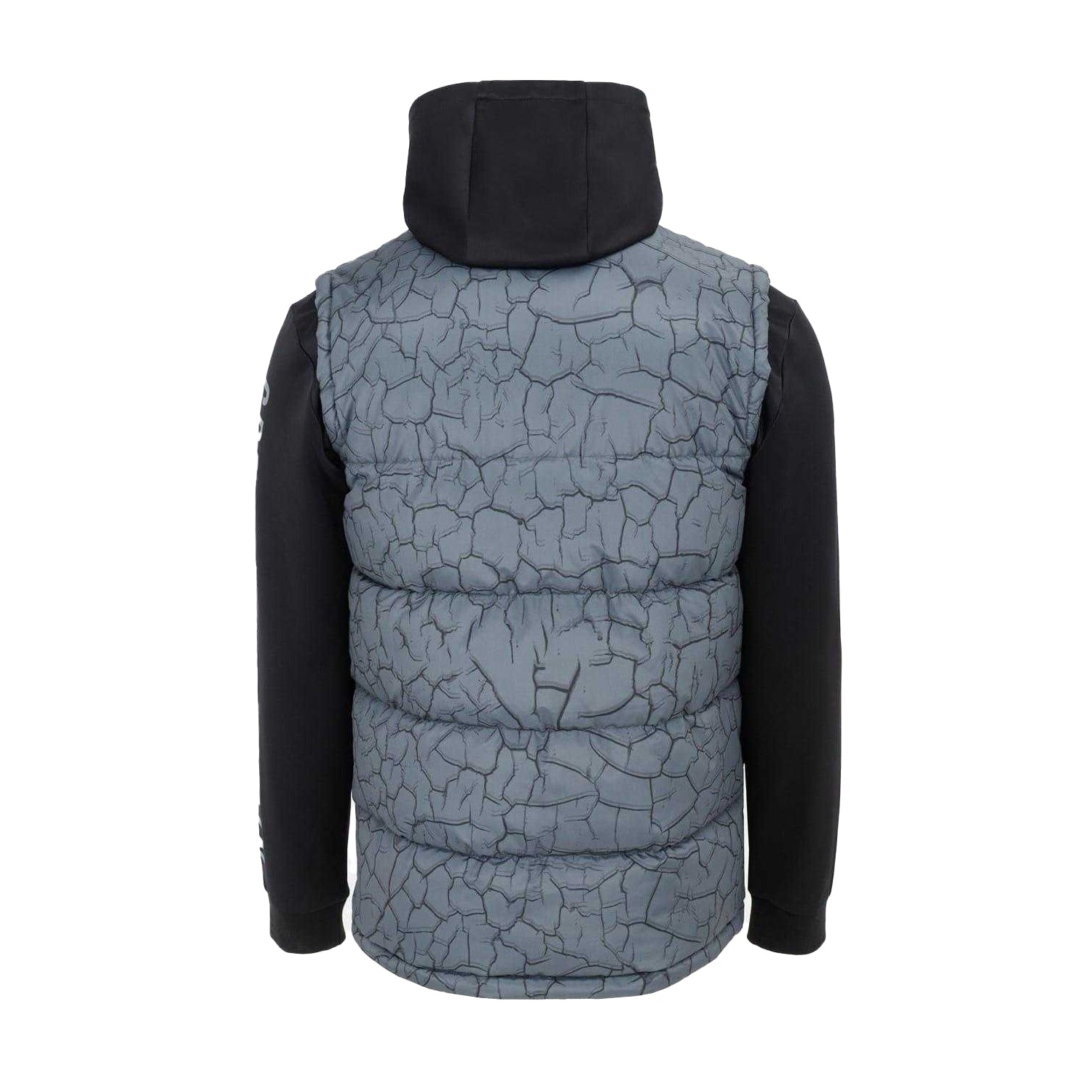 Charcoal - Back - Everlast Mens Cracked Quilted Hybrid Jacket