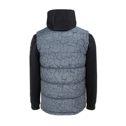 Charcoal - Back - Everlast Mens Cracked Quilted Hybrid Jacket