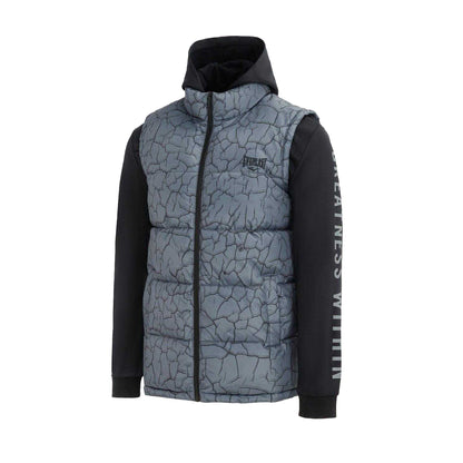 Charcoal - Side - Everlast Mens Cracked Quilted Hybrid Jacket