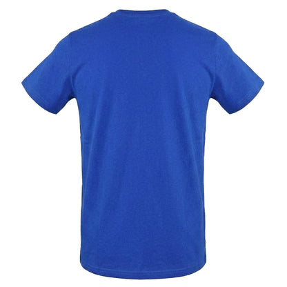 Sky - Back - Aquascutum Mens Logo Cotton T-Shirt