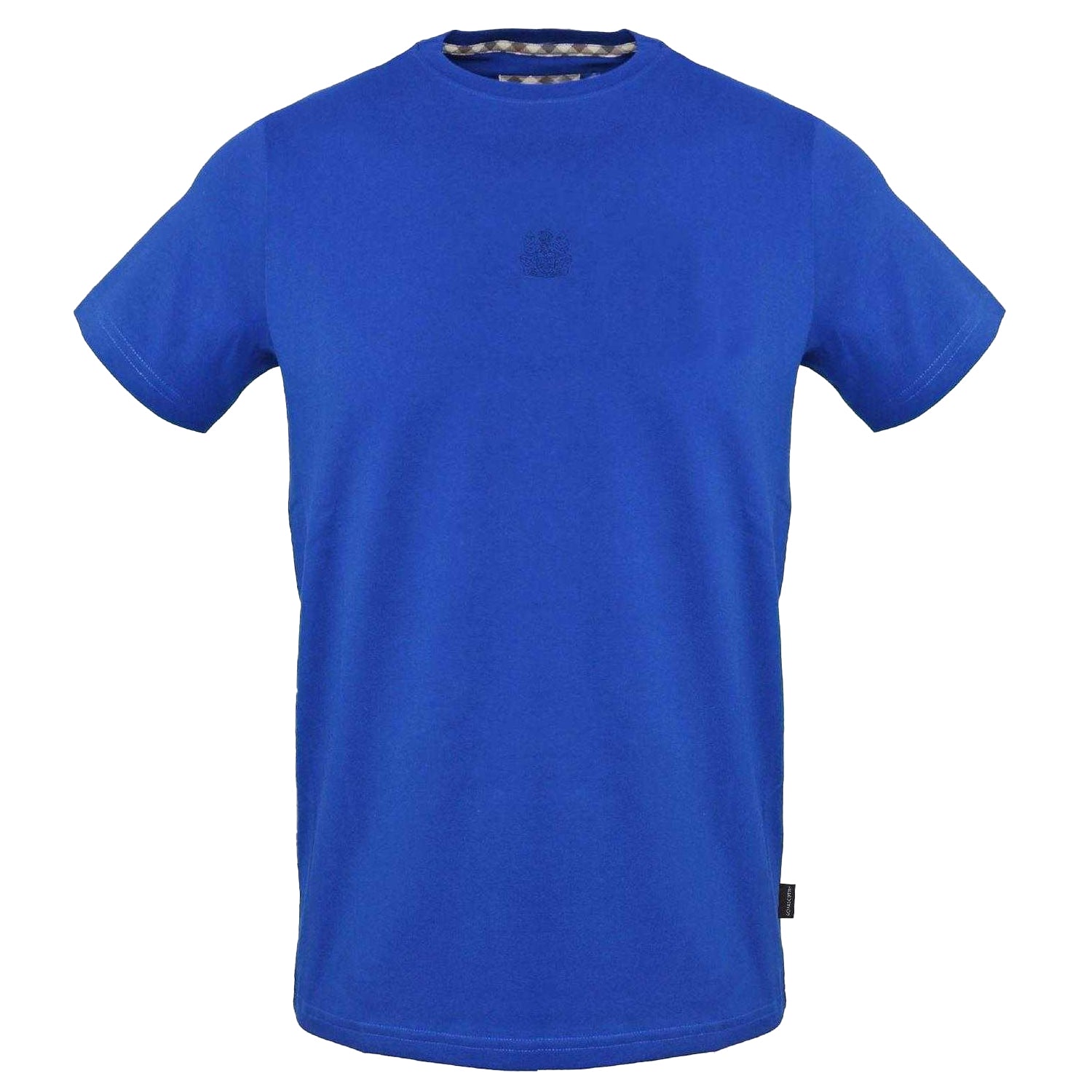 Sky - Front - Aquascutum Mens Logo Cotton T-Shirt