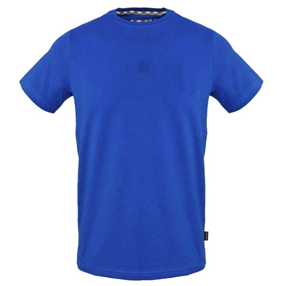 Sky - Front - Aquascutum Mens Logo Cotton T-Shirt
