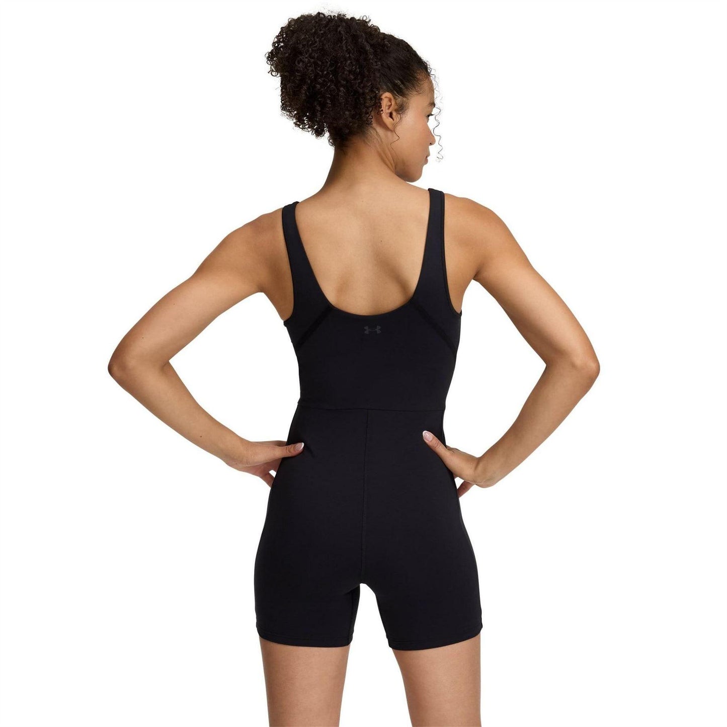 Black - Back - Under Armour Womens-Ladies Plain Bodysuit