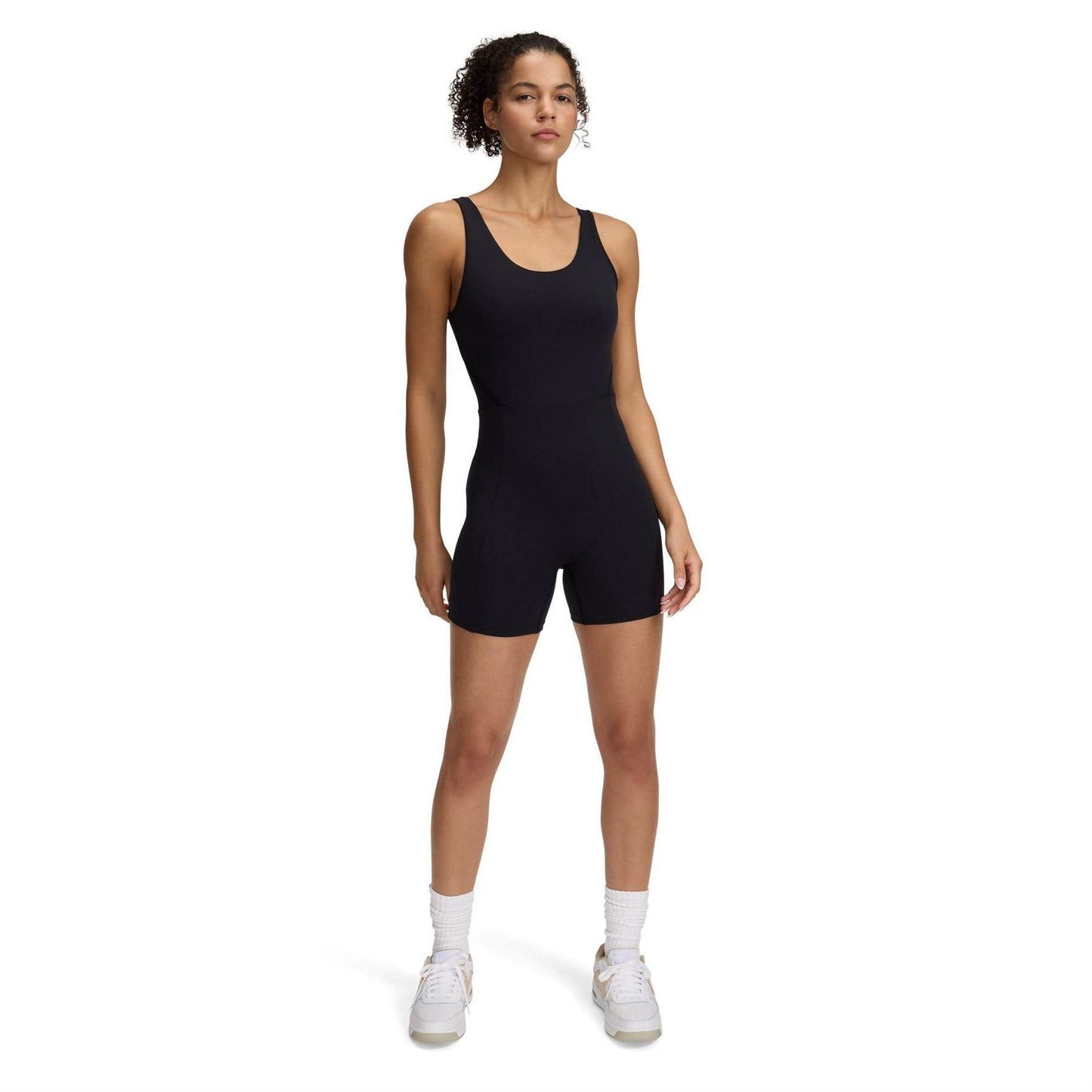 Black - Side - Under Armour Womens-Ladies Plain Bodysuit