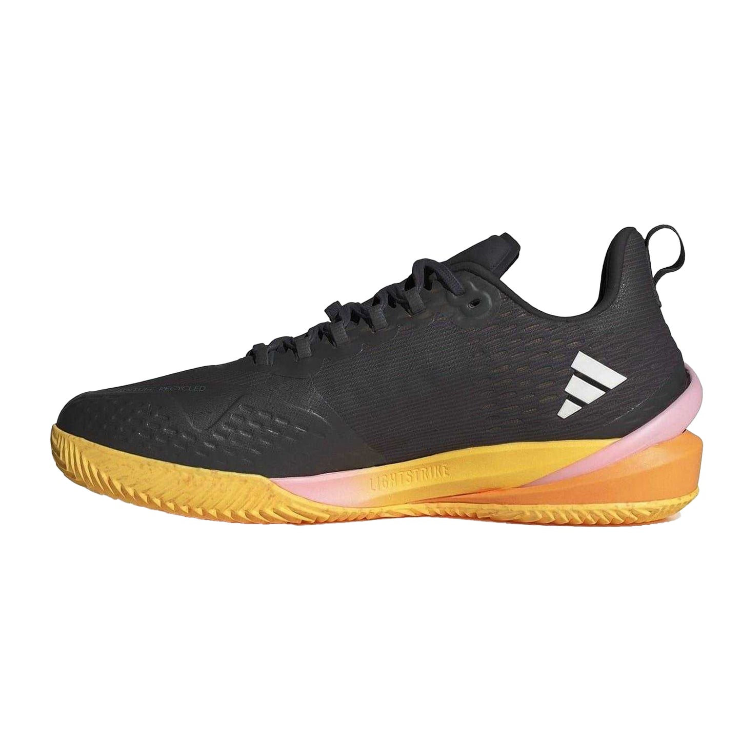 Black-Metallic - Side - Adidas Mens Adizero Tennis Shoes