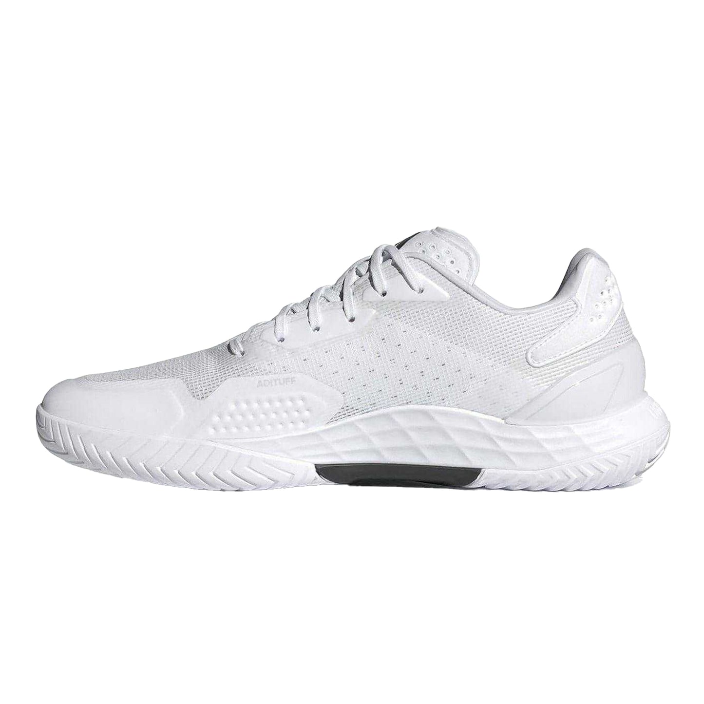 White - Side - Adidas Mens Defiant Speed 2 Tennis Shoes