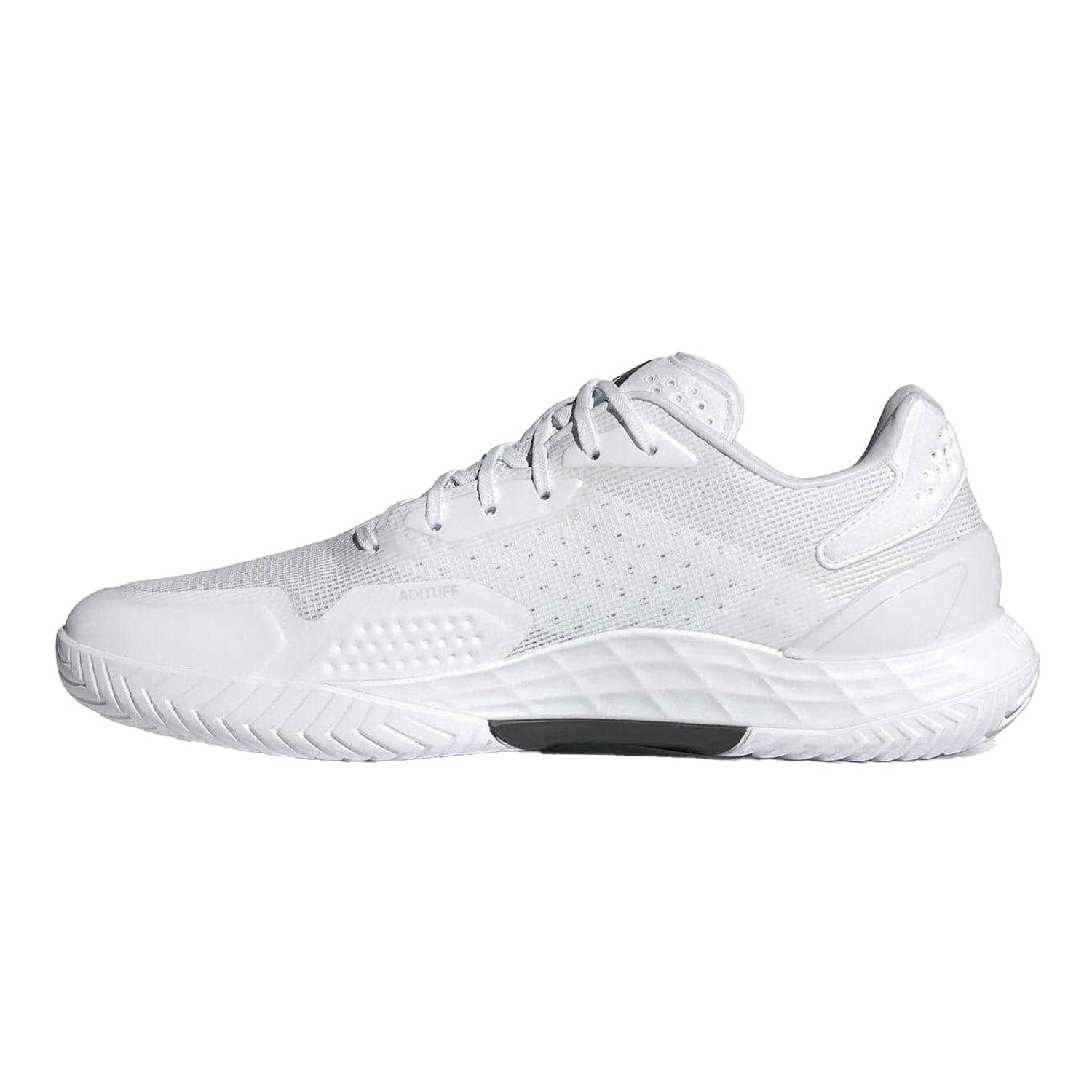White - Side - Adidas Mens Defiant Speed 2 Tennis Shoes