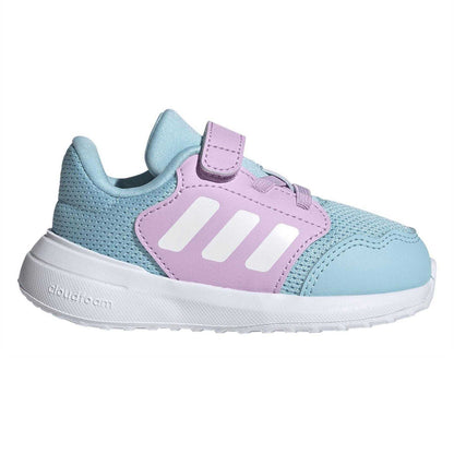 Blue-White-Lilac - Front - Adidas Toddler Tensaur Run 3.0 Cloudfoam Shoes